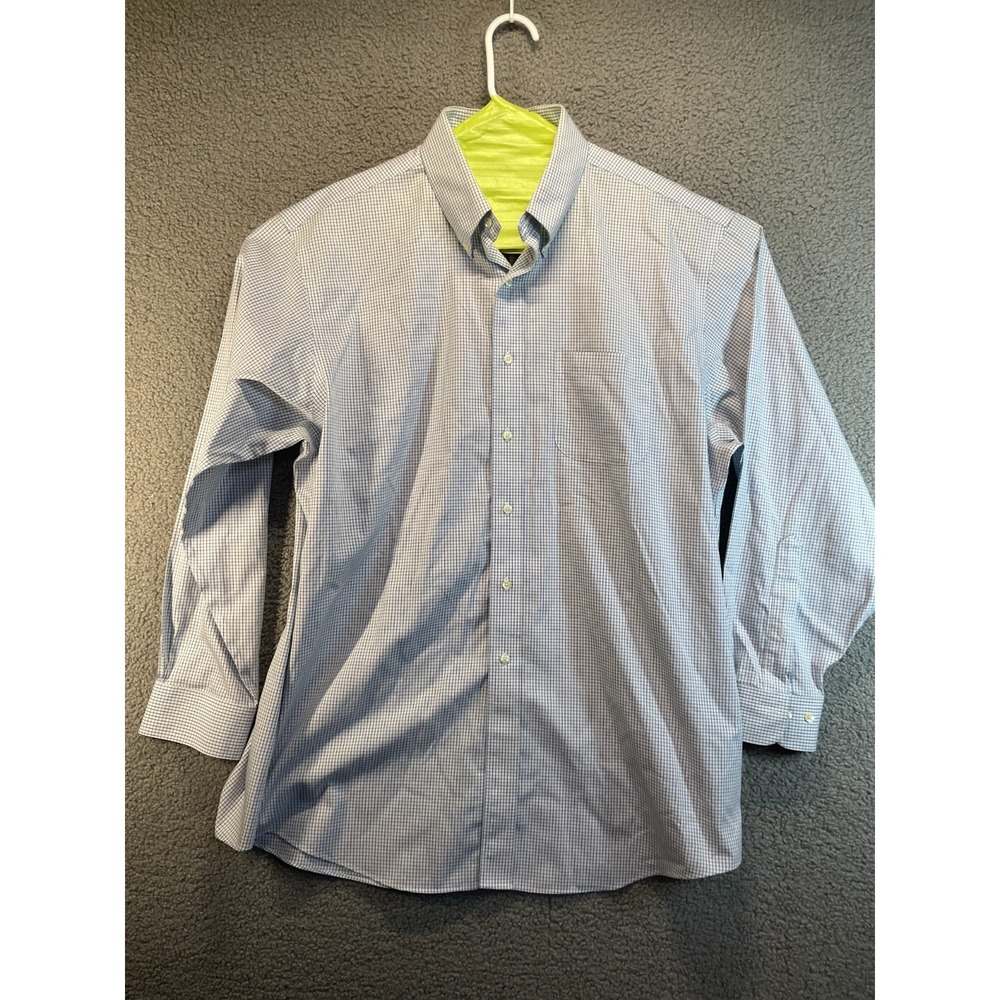Brooks Brothers Shirt Mens 17.5-4/5 Blue‎ Madison Dress American Button Down